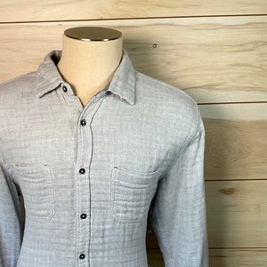 Carbon 2 Cobalt Mediumweight Poly-Cotton Double-Breast Pocket Button Up Shirt